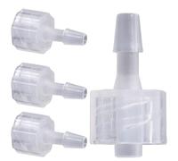 CHILDWEET Adaptador de Espiga de Manguera Luer Cierre, 8 Piezas de Pp, Resistente a Fugas, Compatible Jeringa Luer Lock para Trabajo Industrial y Manualidades