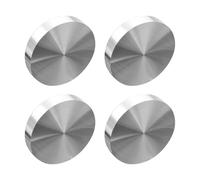 CHILDWEET Adaptador Pletina Aluminio para Tablero de Mesa de Vidrio, Discos Circulares Redondos de Aleación de Aluminio para Mesa de Té en Hotel y Hogar, Pack de 4 Piezas