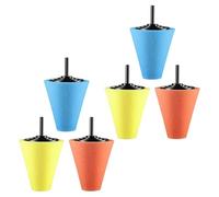 CHILDWEET Almohadillas de Pulido Cónicas para Coche 6 Piezas Kit Esponja Pulidora de Ruedas para Taladro Accesorio Automotor y Buffer para Llantas Automóviles Bicicletas Motos