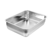 CHILDWEET Bandeja para Hornear de Acero Inoxidable 304, Bandeja Rectangular Profunda y Gruesa para Horno, Fuente Grande Resistente para Asar, Cocinar y Servir en Cocina Doméstica