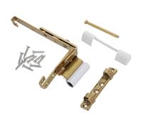 CHILDWEET Bisagras para Ventanas Abatibles y Puertas de Pvc Acabado Dorado, Acero al Carbono, Suave y Compatibilidad Versátil para Reparación Diy, Incluye Tornillos y Tapones Blancos