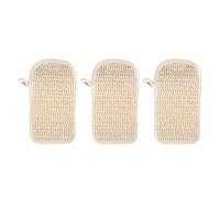 CHILDWEET Bolsa para Jabones de Algodón y Lino 3piezas, Esponja de Baño Natural Multipropósito para Ducha, Exfoliante y Espumosa en Color Beige para Uso Diario