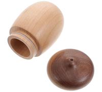 CHILDWEET Caja Creativa para Palillos de Dientes de Madera Negra Nogal Forma de Bellota, Dispensador Fácil de Usar para Decoración del Hogar y Mesa Comedor