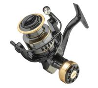 CHILDWEET Carrete de Pesca con caña de lanzar, Carrete de aleación, 12 Rueda de Pesca, Ratio 5.2:1, para surfcasting y Spinning, mar y ríos