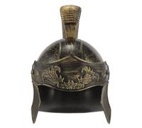 CHILDWEET Casco de Cosplay Dorado Medieval para Fiesta de Guerrero Romano Adulto Accesorio Resistente y Reutilizable