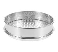 CHILDWEET Cedazo Clasificador de Suelo Redondo de Acero Inoxidable 20 CM Agujeros de 6 MM para Jardín y Uso Doméstico Cedazo de Filtrado Resistente y Apilable para Tamizado de Tierra y