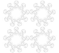 CHILDWEET Clips en forma de S para bandas elásticas, 500 ganchos de plástico blanco para pulseras, conectores para manualidades, accesorios DIY para joyería
