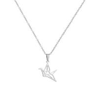 CHILDWEET Conjunto Collar y Pendientes de Papel Koi Estilo Minimalista Ear Studs con Diseño Lleno para Mujer Plata Regalo Creativo para Amigas y Novias
