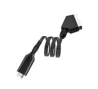 CHILDWEET Convertidor de Scart a Vídeo y Audio Función de Escalado, Cable Negro de 1 Metro, Compatible Dvd y Tv, Señal 1080p 60hz, Adecuado para Conexión Directa y Reproducción de Contenido