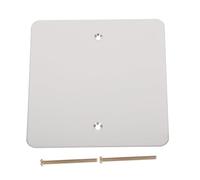 CHILDWEET Cubierta Ciega de Acero Inoxidable Tipo 120 para Enchufes, Placa Cuadrada Plata Orificios de 85mm, Fácil Instalación para Pared y Techo