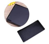 CHILDWEET Cuenco de Plástico Negro para Reptiles Diseño Superficial Imitación Madera, Plato Poco Profundo Adecuado para Beber y Bañarse en Terrarios