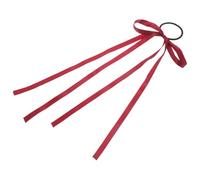CHILDWEET Cuerda Cabello con Lazo de Tejido Rojo, Ligera y Multifuncional para Mujeres y Niñas en Diversas Ocasiones, Accesorio Dulce y Juvenil