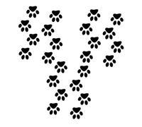 CHILDWEET de Huellas de Gato Resistentes y Que No Dejan Rastro en PVC Negro 24 Pegatinas para Coche Decoración para Ventana y Carrocería