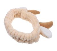 CHILDWEET Diadema Cómoda Diseño de Cuerno de Ganado de Franela Lavar la Cara en Invierno para Mujeres y Hacer Spa