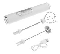 CHILDWEET Espumador de Leche de Mano Eléctrico Cuerpo de Plástico y Acero Inoxidable, Recargable 1500mah, Adecuado para Picnics y Fiestas al Aire Libre