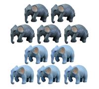 CHILDWEET Figuras de Elefante Diseño Realista 10 de PVC Resistentes al Agua y Acabado Detallado para Decoración de Tartas y Micropaisajes para Contar Historias Antes de Dormir