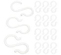 CHILDWEET Ganchos para Colgar en Forma de S Transparentes 20 Piezas, Perchas Multifuncionales para Bolso de Coche y Estantes de Supermercado, Material Resistente, Uso Organizativo