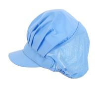 CHILDWEET Gorra Industrial para Cocina y Taller, Unisex, Color Azul Claro, Media Malla Transpirable, Protección Antiestática para Servicio de Alimentos y Catering