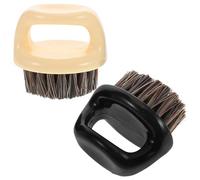 CHILDWEET Juego de 2 Cepillos de Aseo para Mostacho y Vello Facial con Cerdas de Plástico para Limpieza Efectiva y Peinado Vintage Pompadour en Hombres