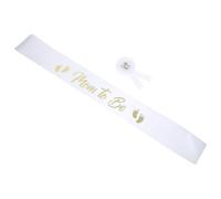 CHILDWEET Juego de Banda y Pin de Insignia para Shower en Satén y Hojalata, Decoración Segura y Elegante para Papá y Mamá en Celebración Especial