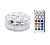 CHILDWEET Lámpara LED Sumergible Subacuática para Estanque y Acuario con 13 Led, Control Remoto y Ventosa Magnética, Luz Ajustable con Función de Temporizador