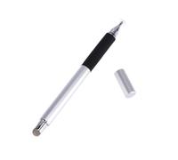 CHILDWEET Lápiz Táctil Capacitivo Multifunción 2 1 para Escritura Smartphones y Tabletas, Metal Plateado, Punta Fina y Redonda, Herramienta Práctica para Dibujo y Anotaciones