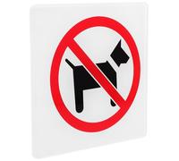 CHILDWEET Letrero de Aviso para Puerta 10x10 Cm Señal de No Se Permiten Perros Acrílico Resistente para Tiendas, Oficinas y Comercios, Cartel Comercial Prohibido Mascotas Interior