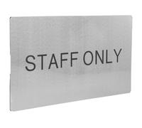 CHILDWEET Letrero para Puerta de Personal en Restaurantes y Espacios Comerciales, Placa de Aleación de Aluminio Plata, Fácil de Leer y Recordatorio Elegante