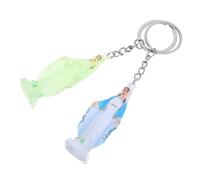 CHILDWEET Llavero Virgen María 2 Piezas Resistente Oxidación Colgante para Bolsos y Llaves en Graduaciones y Fiestas