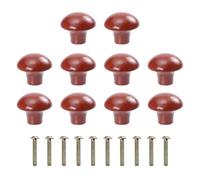 CHILDWEET Mangos de Madera Maciza Redondos para Puertas de Armario, Pack de 10 Perillas Orificio, Accesorios Prácticos para Muebles y Cajones en