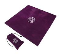 CHILDWEET Mantel para Adivinación del Tarot Patrón de Estrella de Cinco Puntas, Paño Flexible de 50X50 CM, Accesorio para Rituales Mágicos y Juegos, Uso en Sesiones de Tarot, 1 Unidad