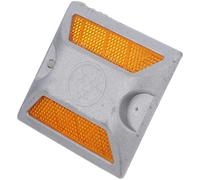 CHILDWEET Marcador Reflectante de Señal de Tráfico Elevado Amarillo Doble Cara (diamante) para Pavimento, Señal de Advertencia Vial Resistente Intemperie, Uso en Control y Seguridad Vial