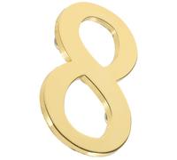 CHILDWEET Número de Casa Metálico Magnético Dorado, Número de Buzón para Exterior, sin Taladro, Resistente al Desgaste, Adecuado para Hogar, Oficina y Hotel (8)