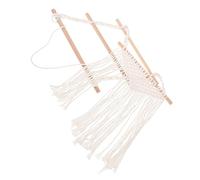 CHILDWEET Organizador De Diademas y Clips para Cabello Macramé Rústico Soporte Colgante Decorativo para Pared Borlas para Habitaciones Decoración del Hogar