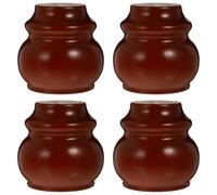 CHILDWEET Patas de Madera Maciza para Muebles 4 Unidades 20 Cm Color Rojo Marrón Oscuro para Sofá, Mesa y Gabinete Estilo Moderno, Patas de Repuesto Resistentes para Proyectos de Reforma