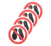 CHILDWEET Pegatinas de Advertencia Prohibido Pisar 4 Unidades, Adhesivas, Resistentes, Color Llamativo, para Señalización de Seguridad en Fábricas y Obras Industriales