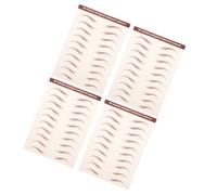 CHILDWEET Pegatinas Impermeables para Cejas Naturales Tecnología de Transferencia Acuosa, Aplicación Fácil y Ajuste 3d, 4 Hojas para Práctica y Cejas que Parecen Pelos