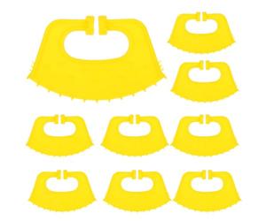 CHILDWEET Pinzas Nasales de Plástico para Terneros 10 Piezas, Accesorio Seguro y Delicado para Destete de Ganado, Color Amarillo, Material Pp, Adecuado para Uso Agrícola y Ganadero