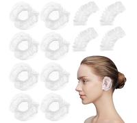 CHILDWEET Protector de Orejas Transparente 200piezas Refuerzo Elástico Doble y Material Pe para Ducha y Apartamento