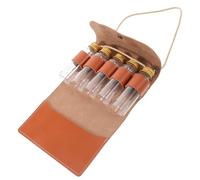 CHILDWEET Set de 5 Frascos de Especias Plegables y Resistentes al Agua con Bolsa Marrón para Camping y Picnic al Aire Libre, Organizador Portátil de Condimentos