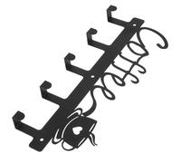 CHILDWEET Soporte para Tazas de Café de Hierro Negro con Ganchos, Estante de Pared Práctico y Fácil de Instalar para Cocina Moderna y Organizada