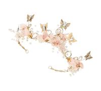 CHILDWEET Tocado de Boda Diseño de Flores en Aleación Rosa, Ligero y Cómodo para Fiestas y Actuaciones de Reyes o Reinas