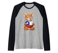 Chile Bandera Chilena Raíces Chilenas Patrimonio Chileno Camiseta Manga Raglan