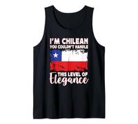 Chile Flag Proud Elegant Chilean Boyfriend Girlfriend Camiseta sin Mangas