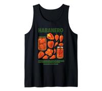Chile Habanero Picante Cocina Ilustración Arte Salsa Camiseta sin Mangas