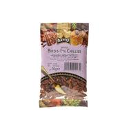 Chile ojo de pájaro entero seco 50 g Guindilla Bird’s Eye muy picante para cocina asiática, currys, wok, salsas y aceites aromatizados