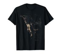 Chile Sudamérica - Vista satelital de la Noche de la Tierra Desde el Camiseta gráfica económica