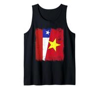 Chile Vietnam Media Bandera Chileno Vietnamita Historia Camiseta sin Mangas