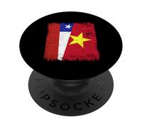 Chile Vietnam Media Bandera Chileno Vietnamita Historia PopSockets PopGrip Adhesivo