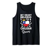 Chilean Queen Chilean Wife Girlfriend Chile Flag Camiseta sin Mangas